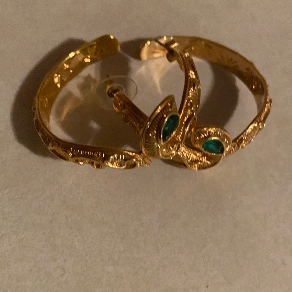 Gold snake earrings